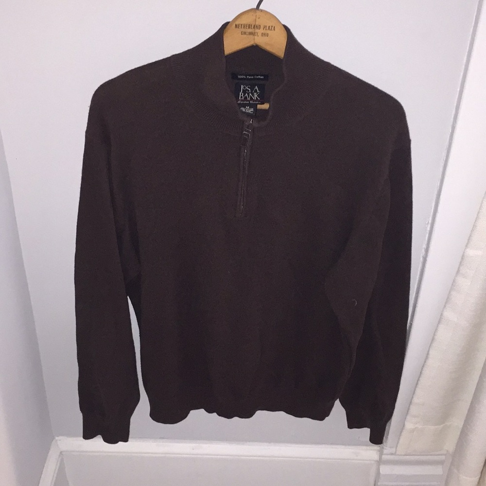 Jos. A. Bank 100% pima cotton half zip sweater